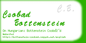 csobad bottenstein business card